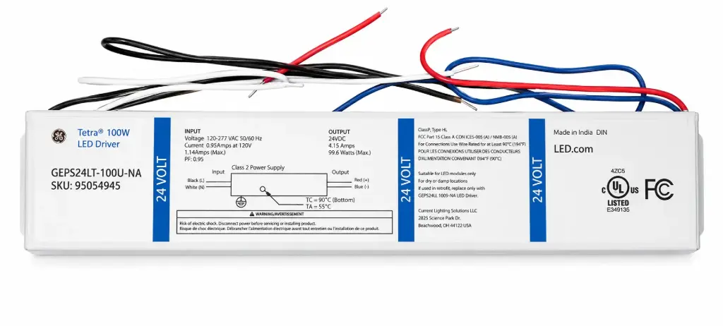 LED POWER SUPPLY 24V 100W GE TETRA