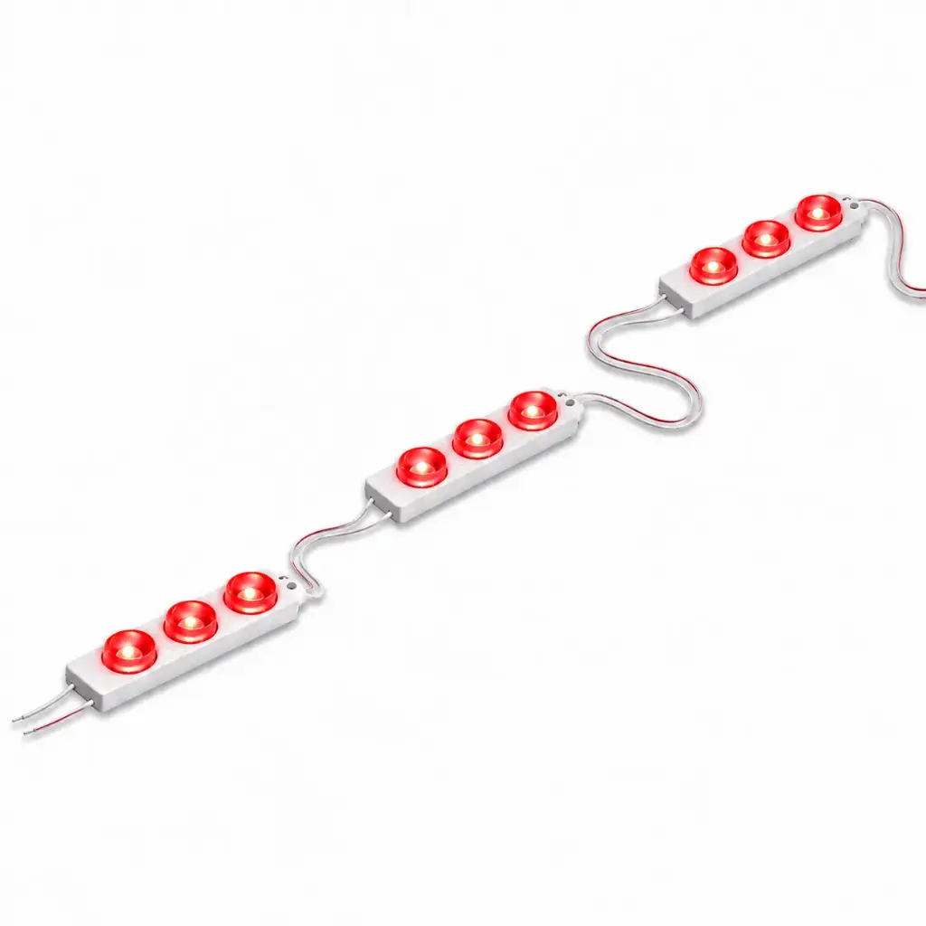 LED RED 2MO/FT;3LED/MO  12V 100MO/PK;08W/MO;170D MODULUXX