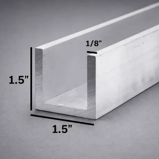 [2U12515015020] U CHANNEL 1/8" x 1.50 x 1.50 x 20' 