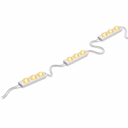 [MODULUXX160AMBER/YELLOW] LED AMBER/YELLOW 2MO/FT;3LED/MO 12V 200MO/PK;.8W/MO;170D MODULUX 7000K