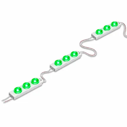 [2MODULUXX170GREEN] LED GREEN 2MO/FT;3LED/MO 12V 100MO/PK;.8W/MO;170D MODULUX 7000K