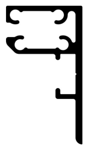 1"FRONT LOAD SOFT SIGNAGE CLEA ANODIZED CUSTOM KIT WITH KERF CUTS K3092 124" X 396"APPROVAL 348493