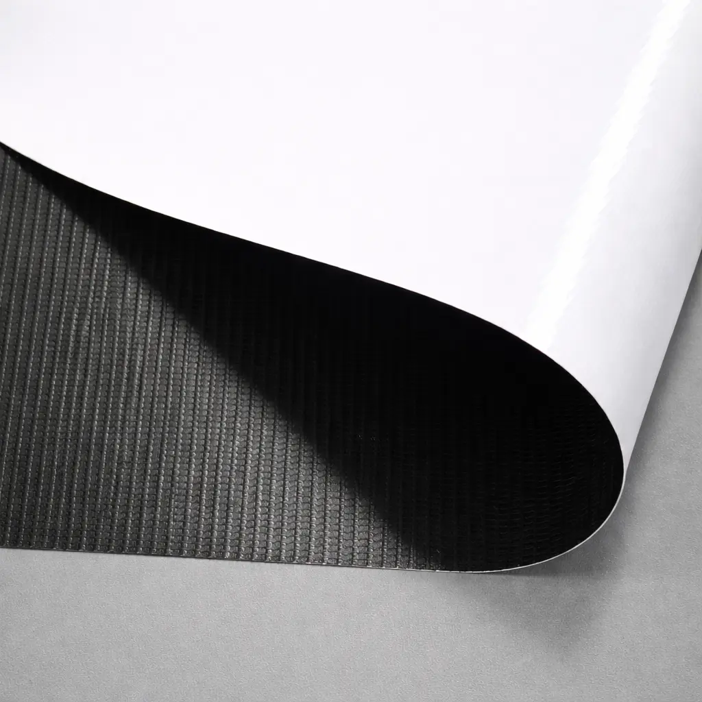 13 OZ WHITE /BLACK GLOSS FRONTLIT BANNER  38"X150'