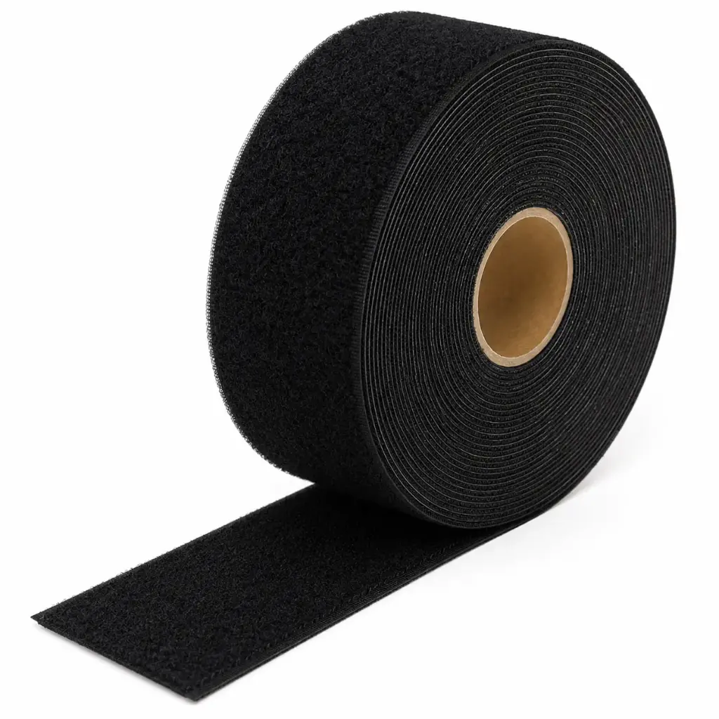 1in Black Velcro Hook 25yd with Adhesive Tape
