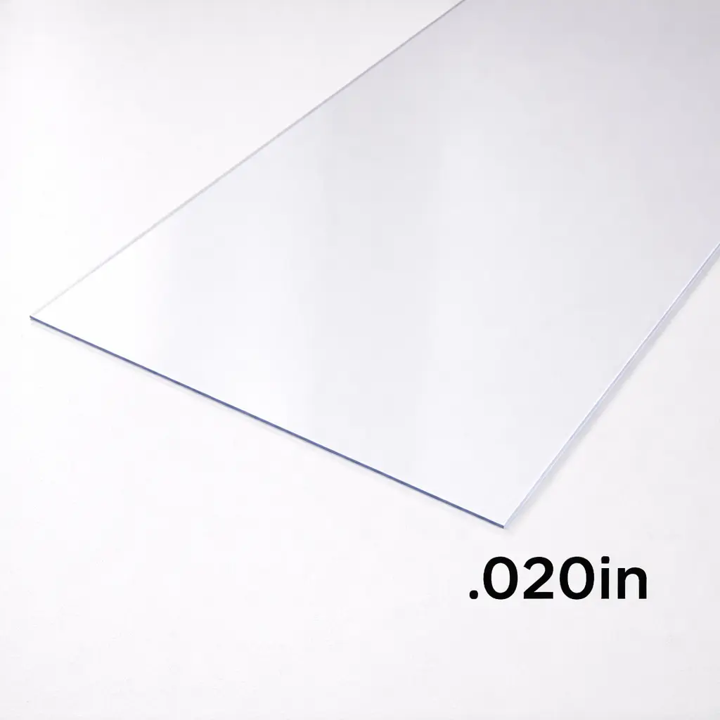 POLYCARBONATE CLEAR .020" x 4' x 8' (48.5" x 96.6")