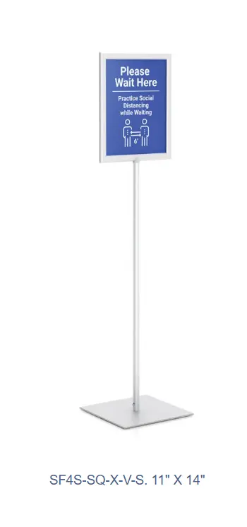 PERFEX PEDESTAL SIGN FRAME 14INX11IN  